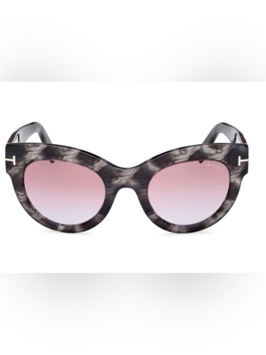 Tom Ford Lucilla 51mm Gradient Cat Eye Sunglasses Havana Purple main image 8